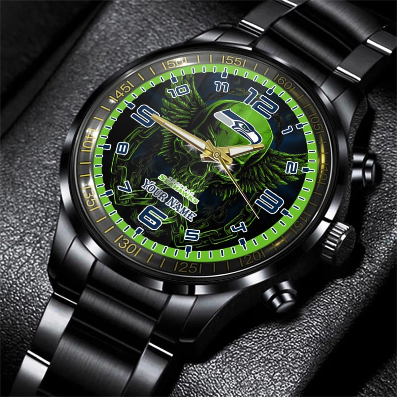 Close-up of Seattle Seahawks Watch