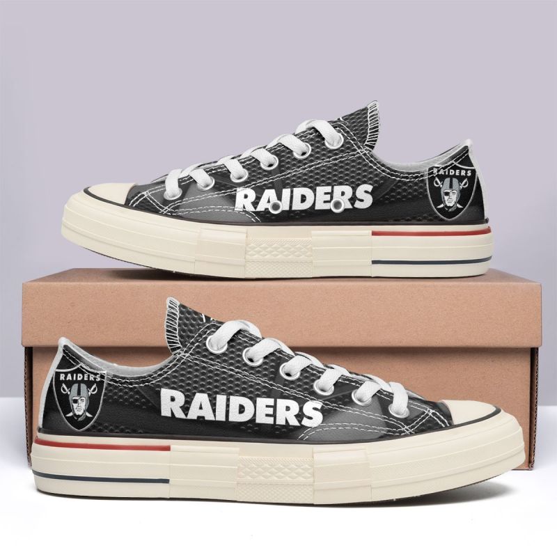 Las Vegas Raiders Low Top Canvas Shoes