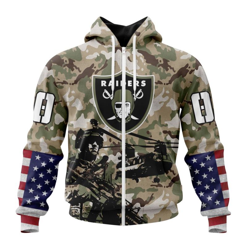 Las Vegas Raiders Hoodie Zip Front