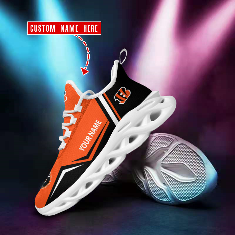 Cincinnati Bengals Personalized Yezy Running Sneakers