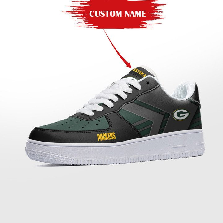 Green Bay Packers Personalized AF1 Shoes Back View