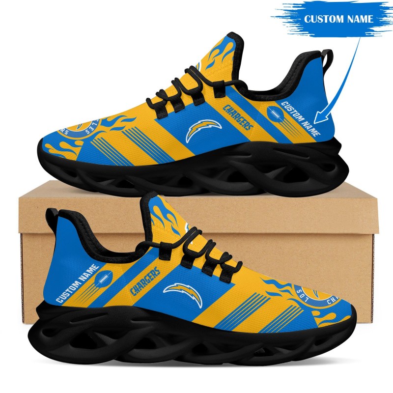 Los Angeles Chargers Personalized Yezy Running Sneakers