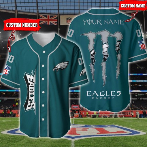 Philadelphia Eagles Personalized Baseball Jersey