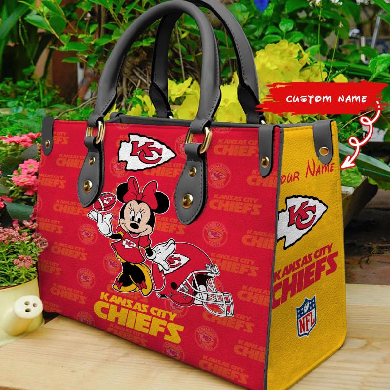 Kansas City Chiefs Personalized Leather Hand Bag