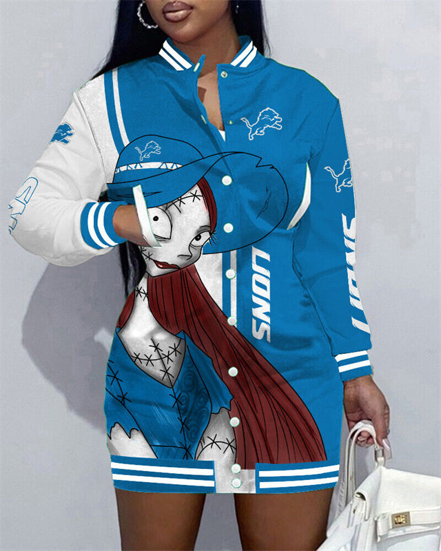 Detroit Lions Women's Button Down Jacket Dress