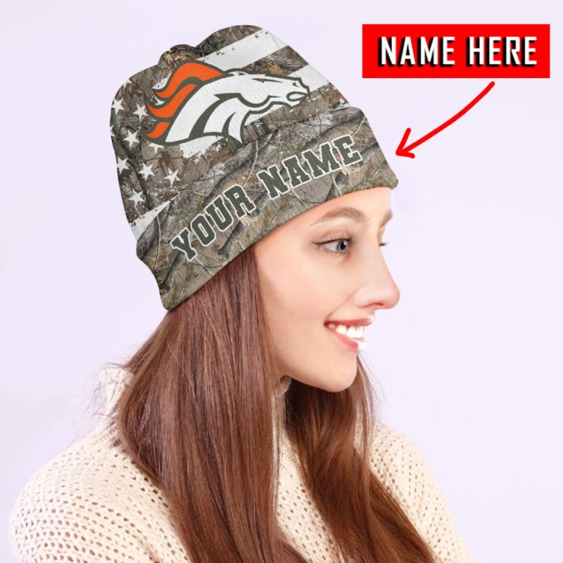 Denver Broncos Personalized Wool Beanie