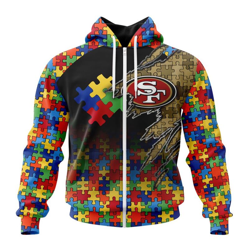 San Francisco 49ers Special Autism Awareness Design Hoodie