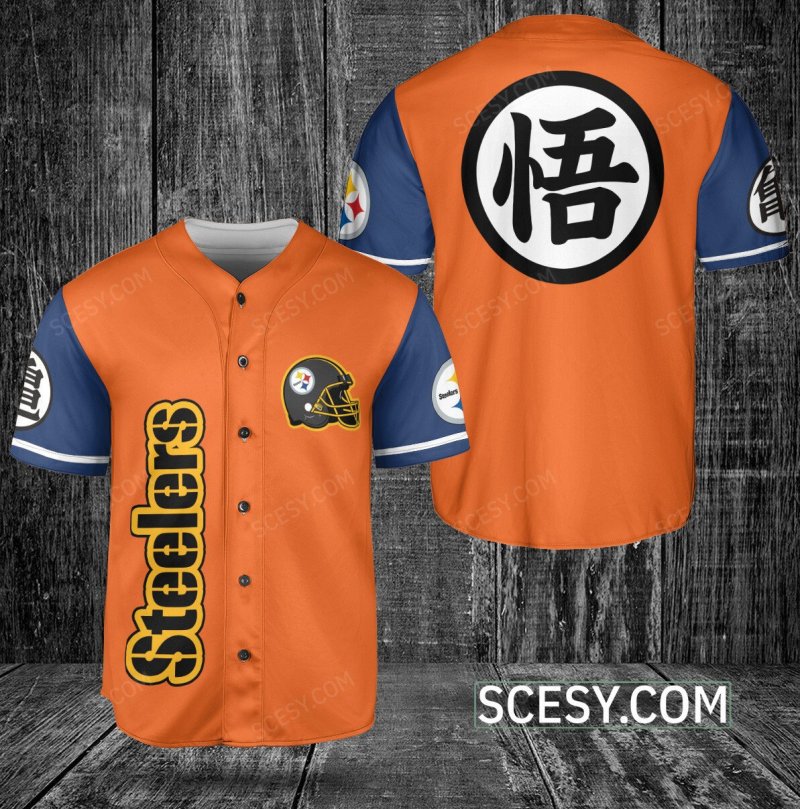 Pittsburgh Steelers Dragon Ball Baseball Jersey