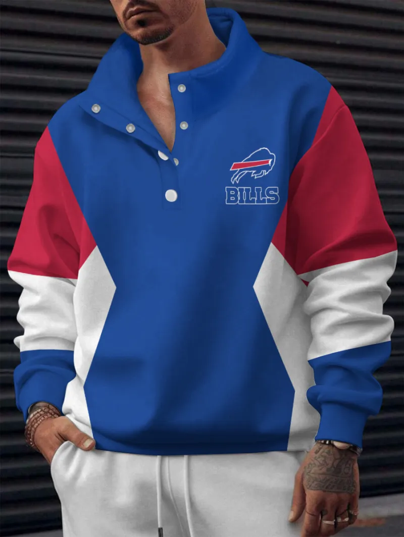 Buffalo Bills Casual Colorful Stand Collar Sweatshirt