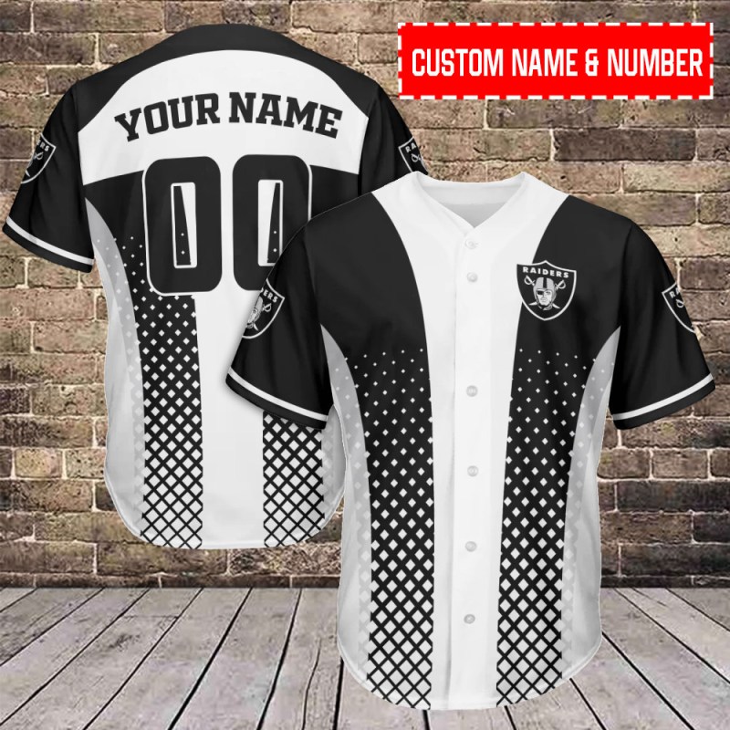 Las Vegas Raiders Personalized Baseball Jersey