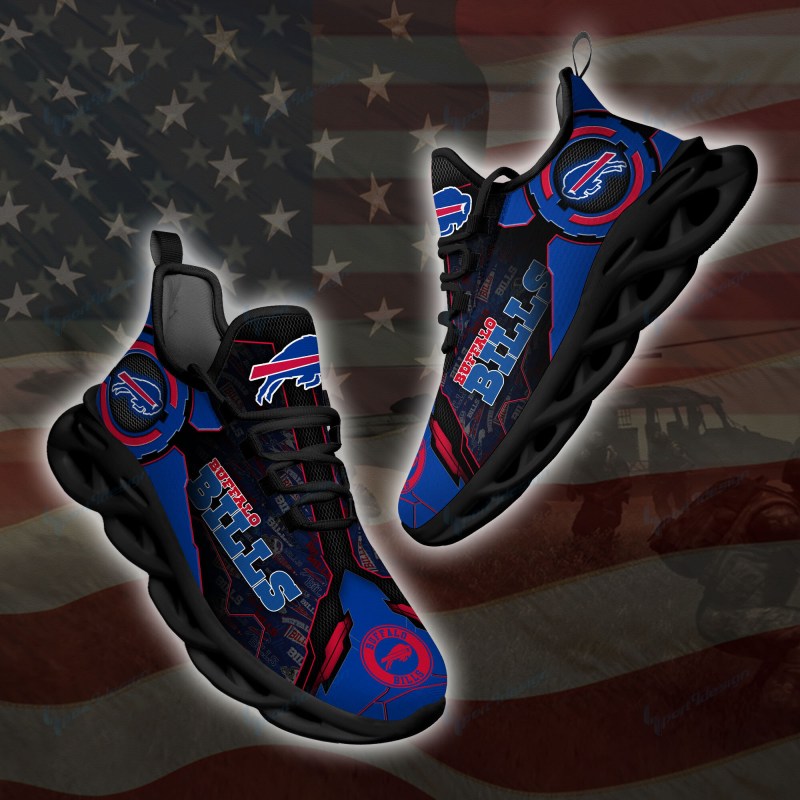 Buffalo Bills Yezy Running Sneakers Side View