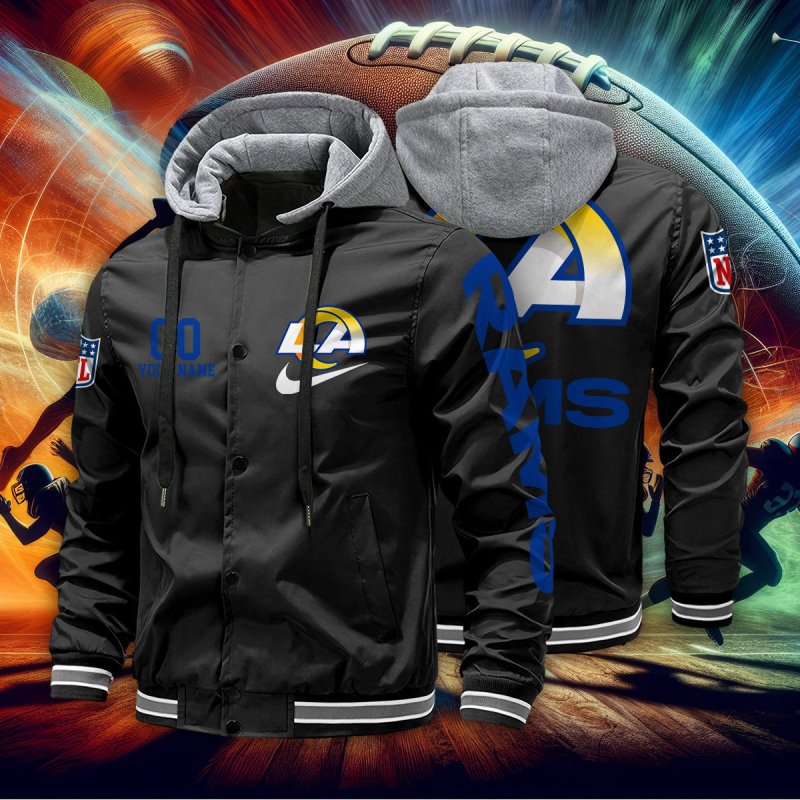 Los Angeles Rams Personalized Baseball Jacket
