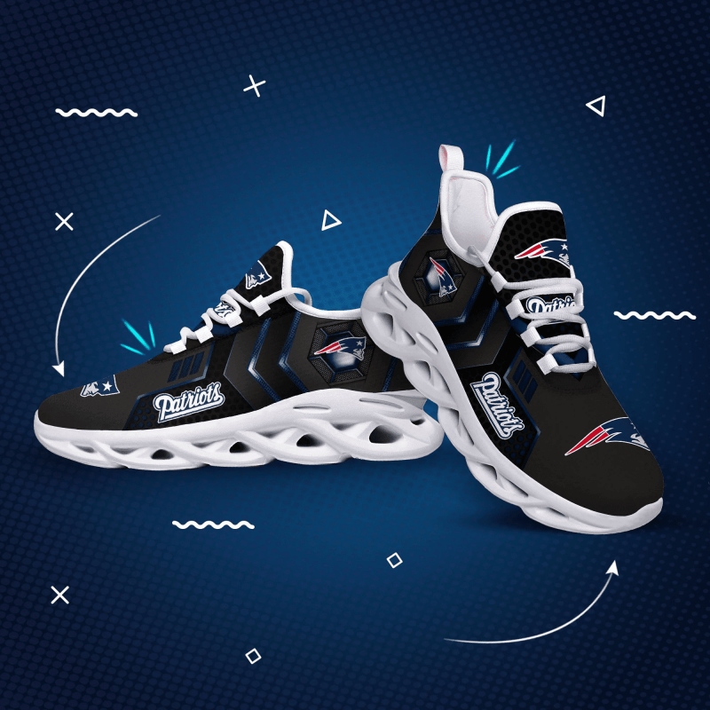 New England Patriots Yezy Running Sneakers Side View