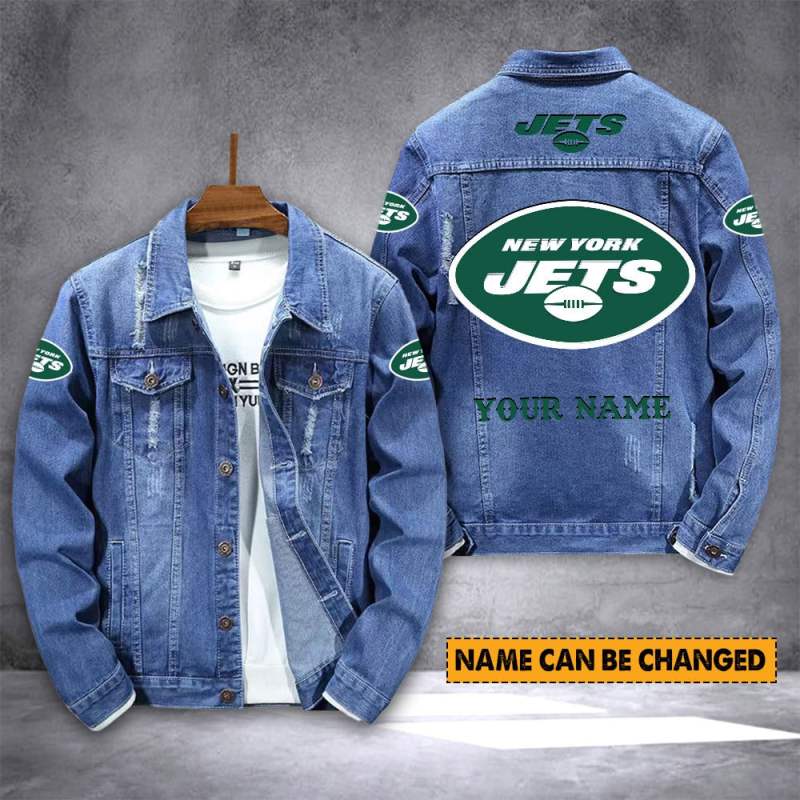 New York Jets Personalized Denim Jacket