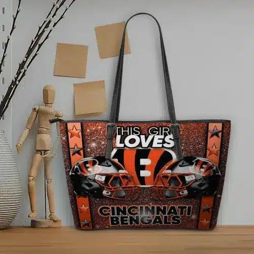 Cincinnati Bengals Women's Leather Tote Hand Bag BB89