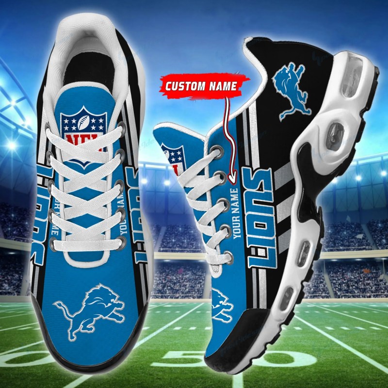 Detroit Lions Personalized Plus T-N Youth Sneakers