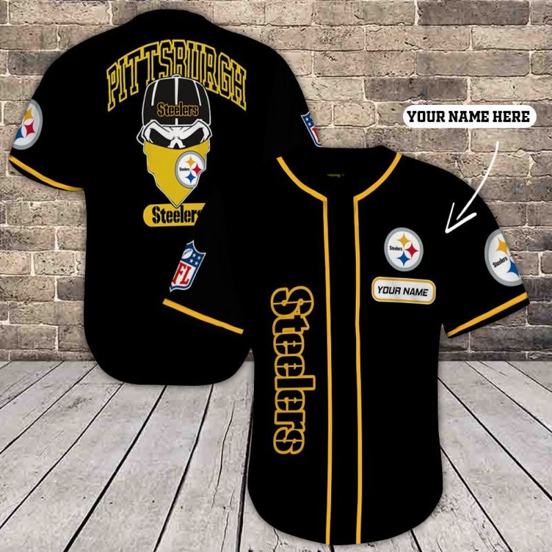Pittsburgh Steelers Baseball Jersey on Model