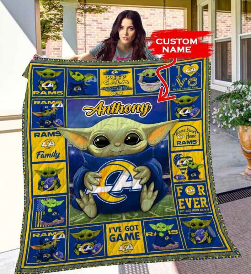Los Angeles Rams Personalized Premium Quilt