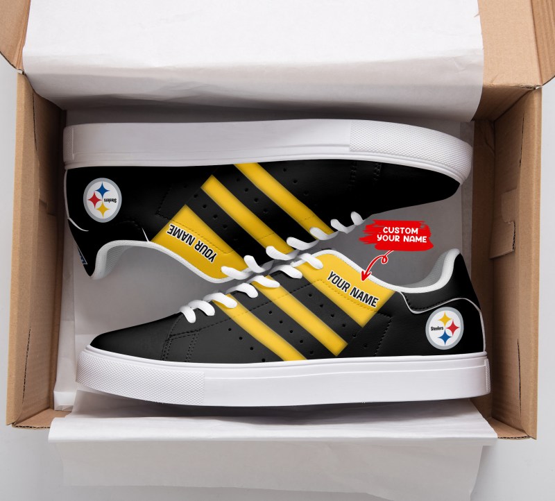 Pittsburgh Steelers Custom Sneakers Side View