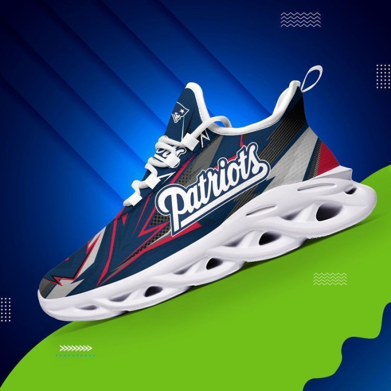 New England Patriots Yezy Running Sneakers Side View