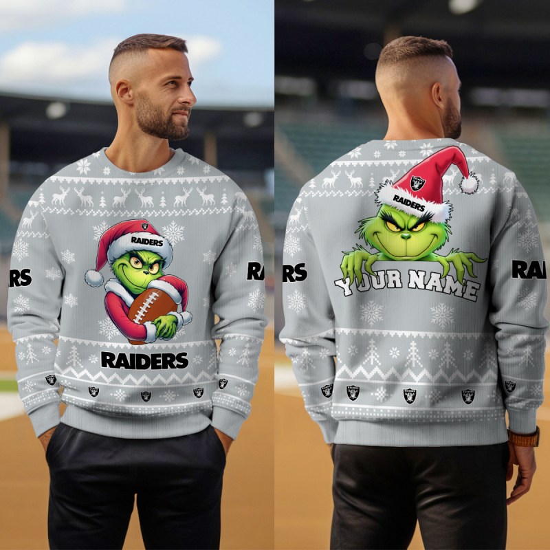 Las Vegas Raiders Ugly Christmas Sweater Outdoor