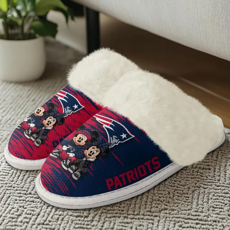 New England Patriots Fuzzy Slippers